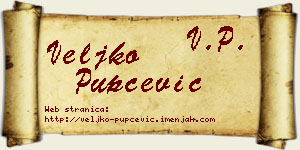 Veljko Pupčević vizit kartica